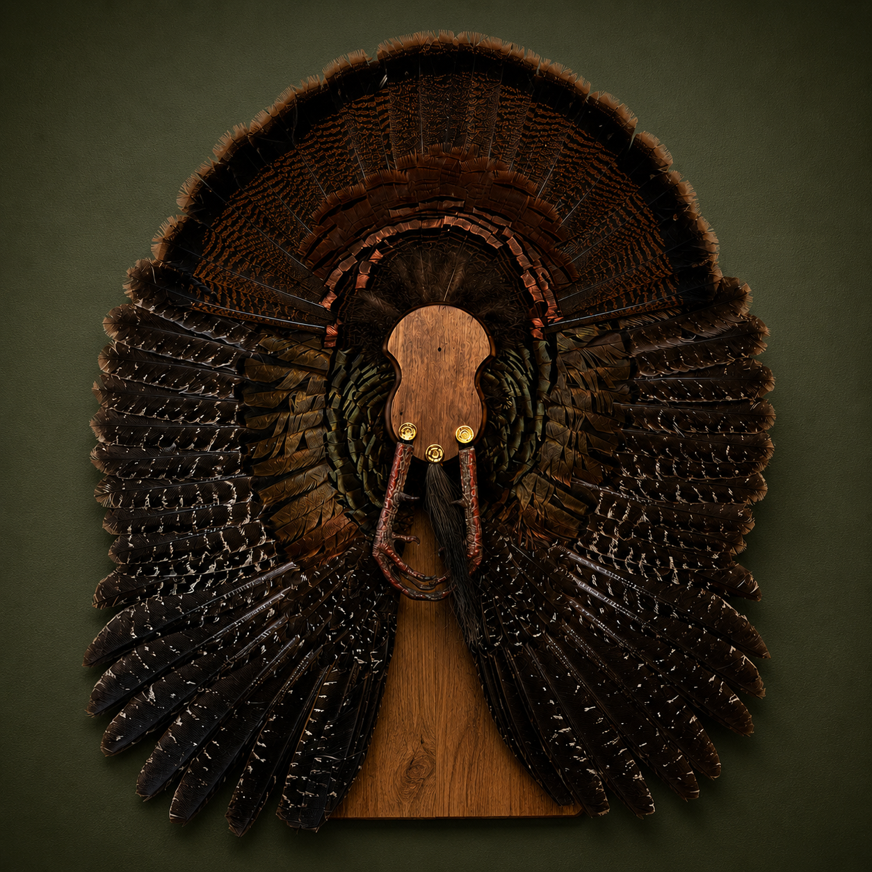 Turkey fan display with wings